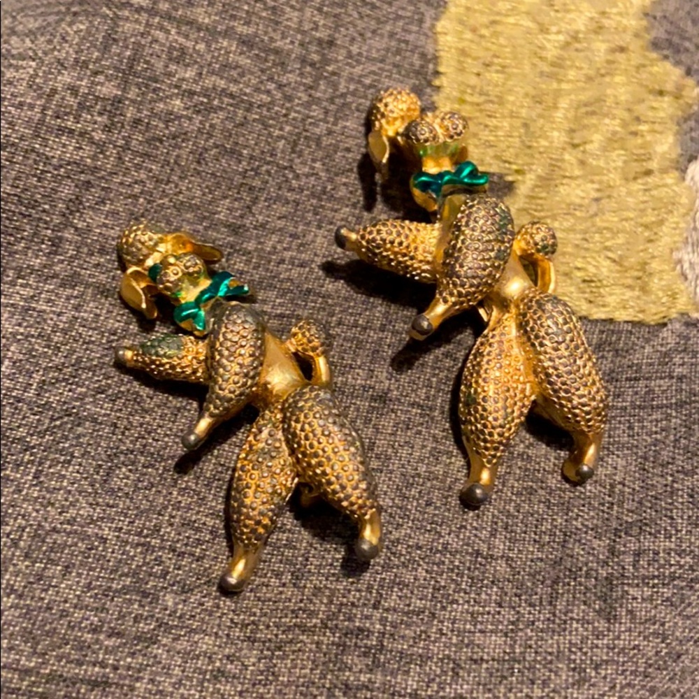 Vintage dancing poodle pins
